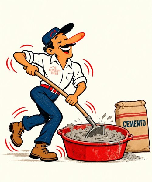 Póster El Bodeguero: Mezclando cemento